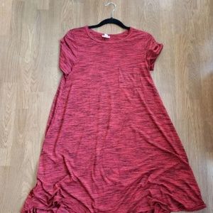 Red lularoe Carly dress size xs